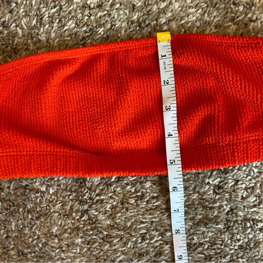 Good American Crinkle Textured Bikini Red Size 1/2 - Picture 11 of 11